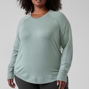 Athleta Mindset Sweatshirt - minimalistic grey